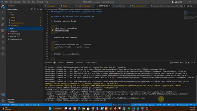 Como crear una base de un sistema de inventarios con ChatGPT, Python y Postgresql смотреть онлайн