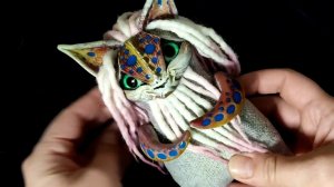 Лепим лицо игрушке в смешанной технике