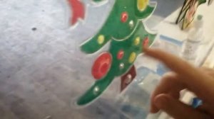 Украшения окон на Новый год, наклейки на окна вместо снежинок!