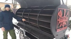 smoker bbq trailer Смокер барбекю прицеп Мангал на прицепе