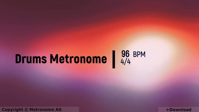96 BPM Drums Metronome 4/4 смотреть онлайн