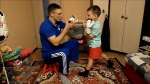 Бокс.комбинации.тренировка для детей.Boxing.combination.training for children.