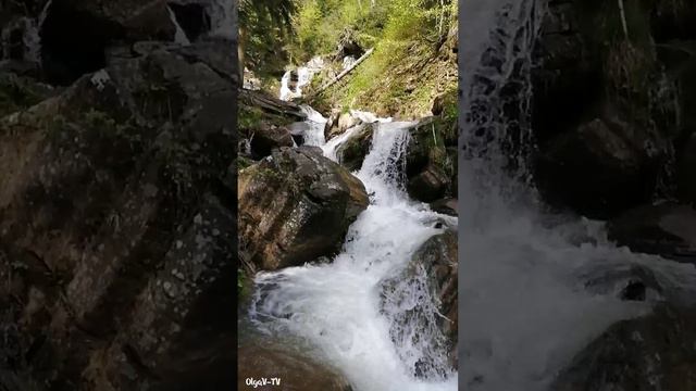 Водопад. Водопад. Парк Водопадов Менделиха. Роза Хутор. Красная поляна. Сочи.