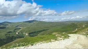 Дорога на плато Канжол. Кабардино-Балкария, Танк 500, июль 2024г.