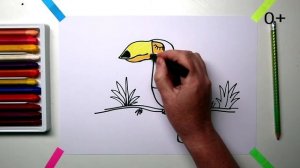 #какнарисовать #ТУКАН Уроки Рисования Для Детей #howtodraw #toucan #drawforchildren