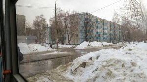 Поездка на трамвае БКМ 62103 № 1327 по маршруту №1 в Казани. (24.03.2021)