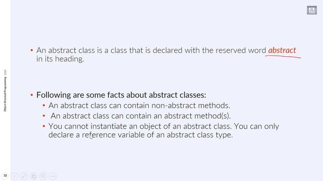 Object Oriented Programming (JAVA)| C1-L8 | Abstract methods and classes in java смотреть онлайн