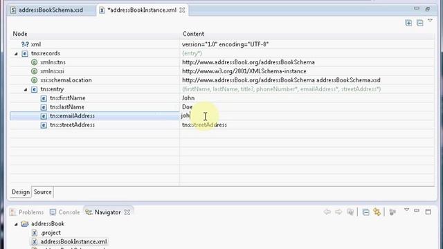 Introduction to XML Instance Document Creation with Eclipse