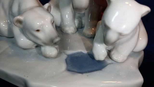 Lladro.White bears.Фарфор.Испания.Медведи смотреть онлайн