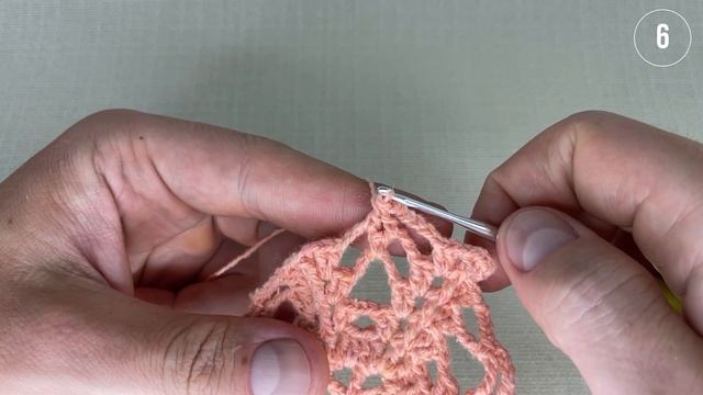 Рельефная салфетка крючком, Кармен, часть 1 из 3 (1-11 ряд)