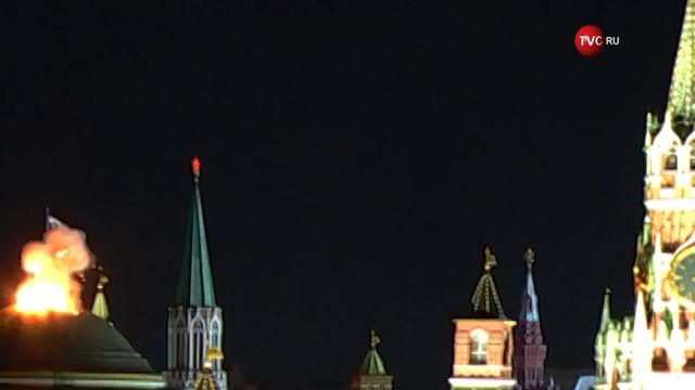 Видео удара беспилотников по Кремлю