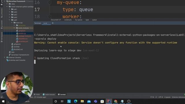 Rapidly Deploy SQS queue with lambda Worker with Severless Framework using Plugin lift #5