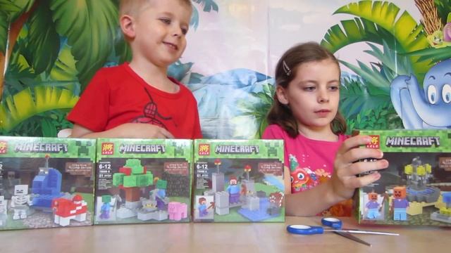 Лего MINECRAFT.Собираем конструктор (4 вида). Lego MINECRAFT. смотреть онлайн