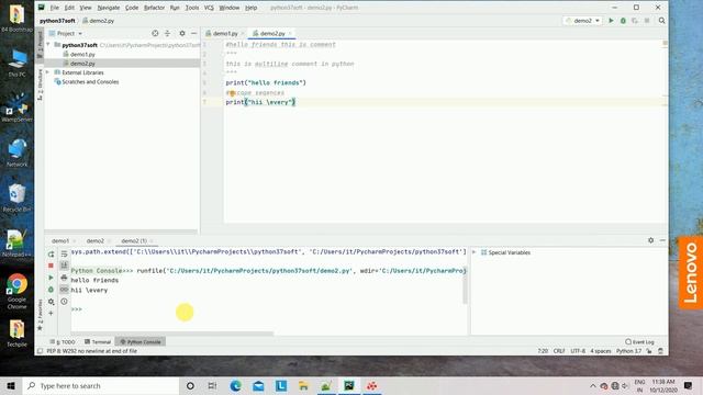 PYTHON ESCAPE SEQUENCE FOR  BEGINNER смотреть онлайн