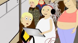 Бабушки в автобусе-Уродская анимация