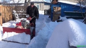 Засыпало...! Убираем снег мотоблоком.