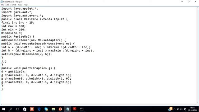 Abstract window toolkit - resizing graphics in applet смотреть онлайн