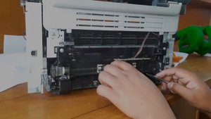 HP Laserjet M1005_Jam in print paper path open door and clear jam problem fix clean printer sensor