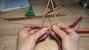 Ёлочка. Новогодняя игрушка. Обмотка с перекрещиванием.