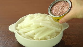 [Простой рецепт] Рагу из тунца и редиса, ешьте с рисом
