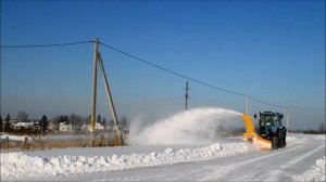 снегоочиститель ДЭМ 124 уборка большого снежного вала