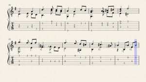 Courante - La Victoire - François Campion (1686 - 1746) - Tablature