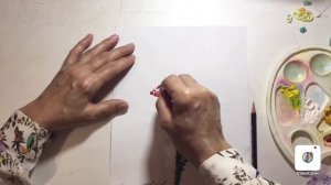 Цветы в технике пуантилизм