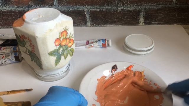 Декупаж стеклянной банки смотреть онлайн