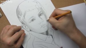 Как БЫСТРО нарисовать портрет мальчика карандашом. Школьное задание