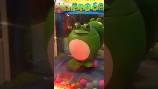 Playing Fun Games at Chuck E.Cheese-Hungry Frog