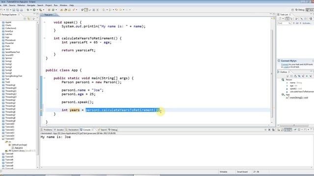 Learn Java Tutorial For Beginners, Part 15: Getters And Return Values