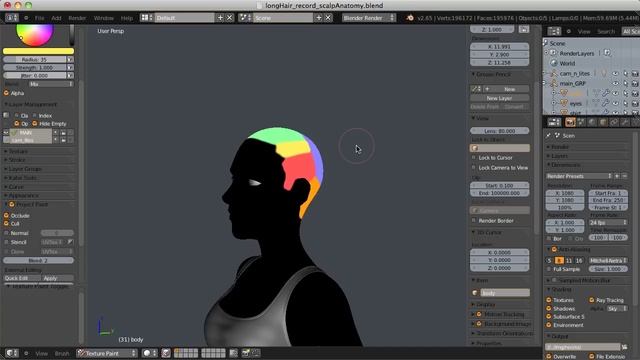 Styling and Rendering Realistic Hair with Blender and Cycles Pt. 1