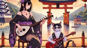 Shamisen X Electricguitar V2 ｜ #三味線 合奏 #電吉他 👘🎸 【Japanese Ambient Music】bac