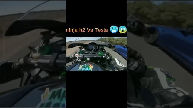 ninja h2 Vs Tesla ?? subscribe like #marvel gaming #subscribe