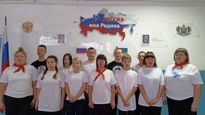 Хоровая акция, посвященная  Дню народного единства,  песня «Марш веселых ребят». Пинигинская СОШ