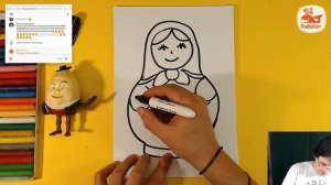 Как нарисовать МАТРЕШКУ урок рисования для детей от 3 лет