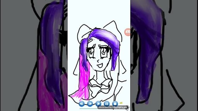 Рисую аниме девочку!Как я её нарисовала? смотреть онлайн