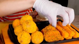 ASMR 화끈화끈 왕매운 염라대왕라면과 뿌링클 치즈스틱 치즈볼 유부초밥 먹방! Spicy Hot Noodles With Cheese Ball C