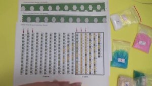 Набор бисера по схеме монетницы.  Вязание крючком с бисером. Урок 14