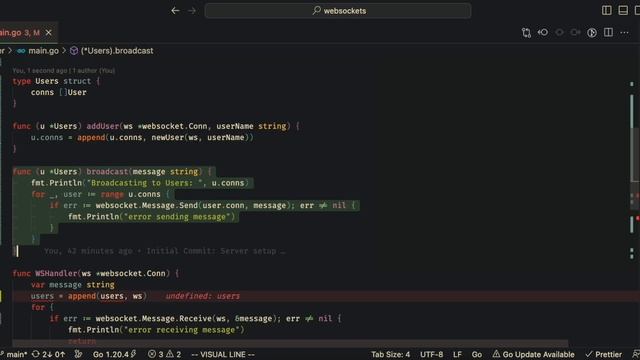 WebSockets in Go: Tracking Users and Broadcasting Messages смотреть онлайн