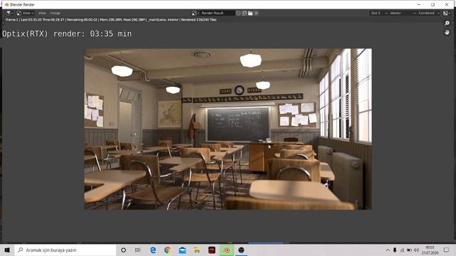 blender RTX 2060 render test and optix render vs cuda render comparison. смотреть онлайн