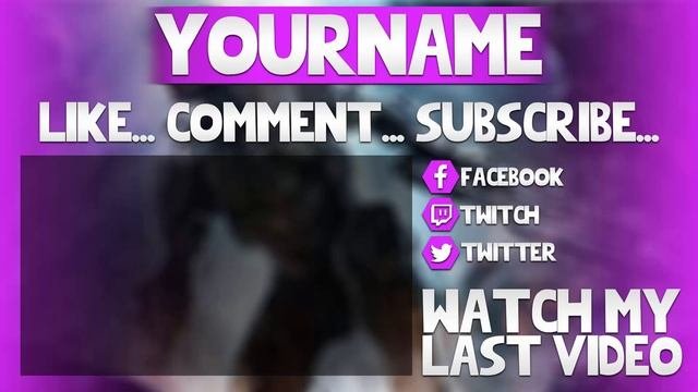 Cool Video Outro Template 20 - Free Photoshop Download