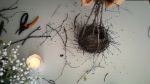 Новогодняя елочка своими руками из березовых веток.Christmas tree made of twigs
