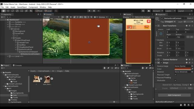 Создание кликера на Unity #3 | ВЁРСТКА UI МАГАЗИНА КОТОВ | РАБОТА С UI UNITY #rimurudev #unity2d #u
