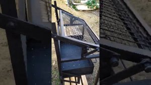 Мангал с механизмом переворота сетки и регулировки высоты протвеня