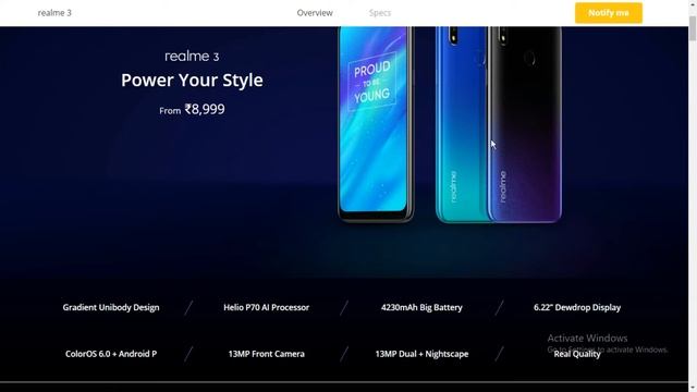 Realme 3 Launched Best Performance in Budget Smartphone Only ₹8999
