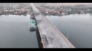 Херсон, Антоновский Мост имеет вот такой вид с неба, обзор видео моста коптером