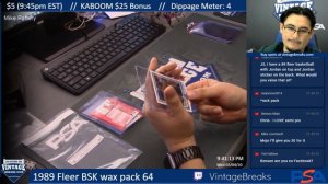 3-4-20 1989 Fleer BSK Wax Pack 64 Break Opening Video