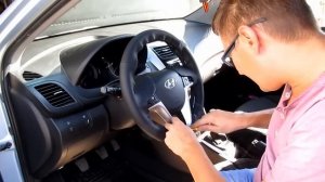 Обтяжка руля Hyundai Solaris