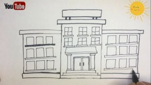 Как нарисовать школу|How to draw a school for children|Bolalar uchun maktabni qanday chizish mumkin